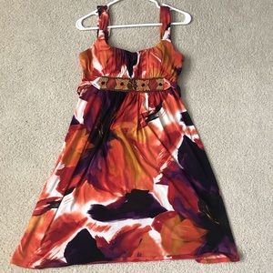 Woman’s summer multi color dress.